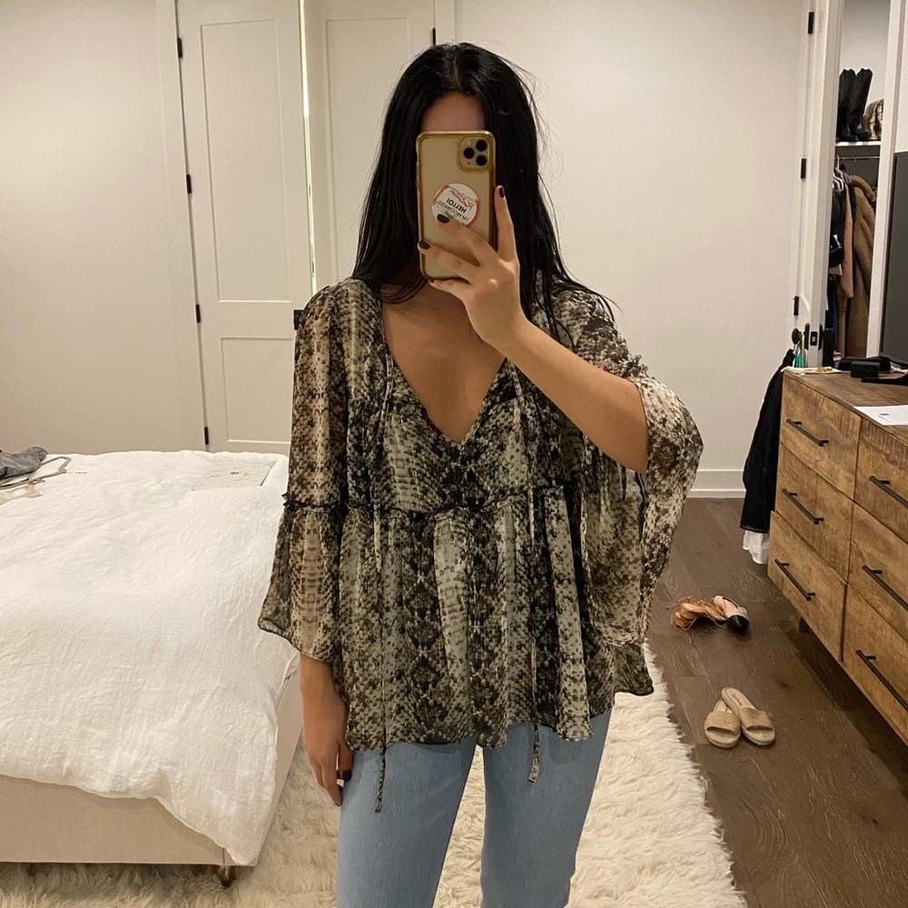 Snake print blouse
